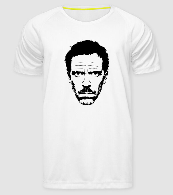 dr. house model alb pe tricou