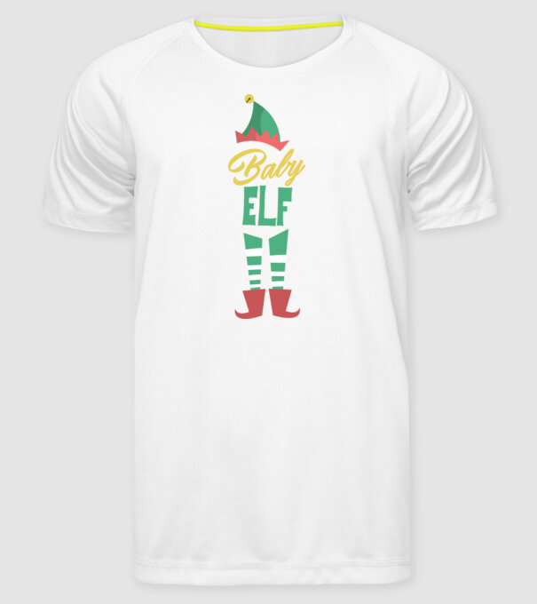 Elf family baby model alb pe tricou