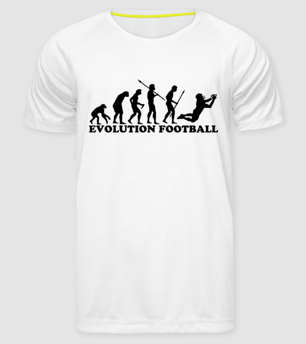 Evolution of football model alb pe tricou