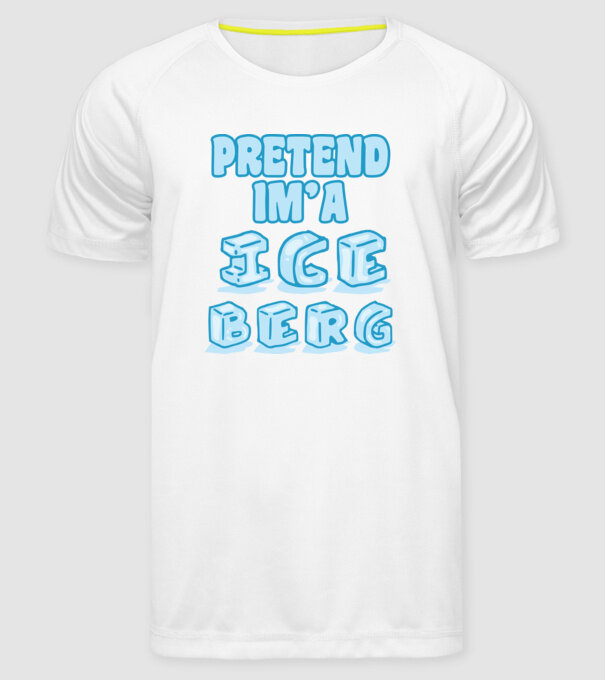 Iceberg carnaval model alb pe tricou