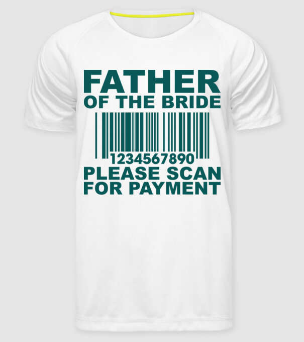 Father of the bride model alb pe tricou