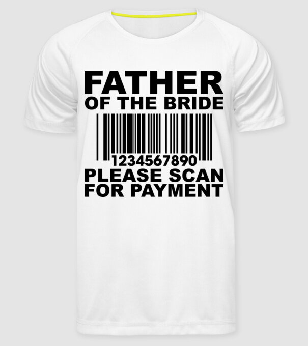 Father of the bride model alb pe tricou