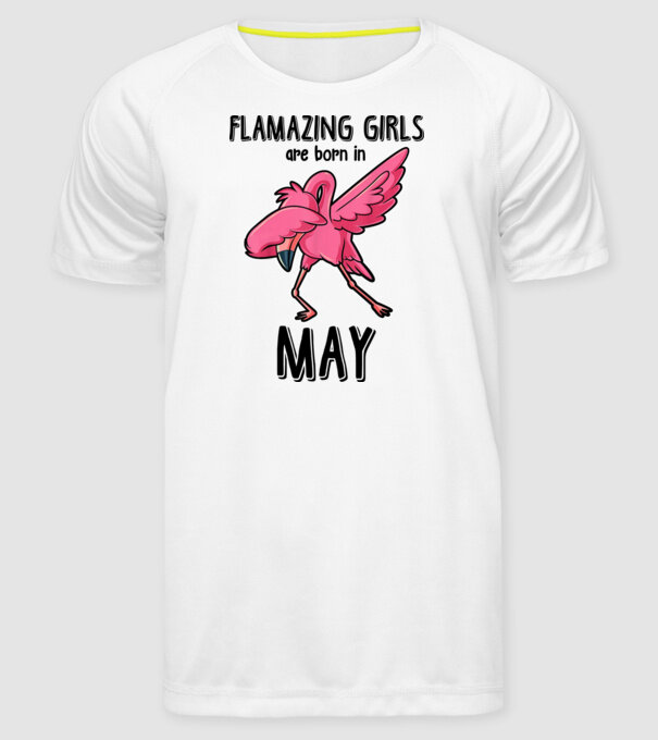 Flamazing girls are born in may black model alb pe tricou