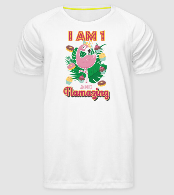 FLAMAZING Birthday 1 Years old model alb pe tricou