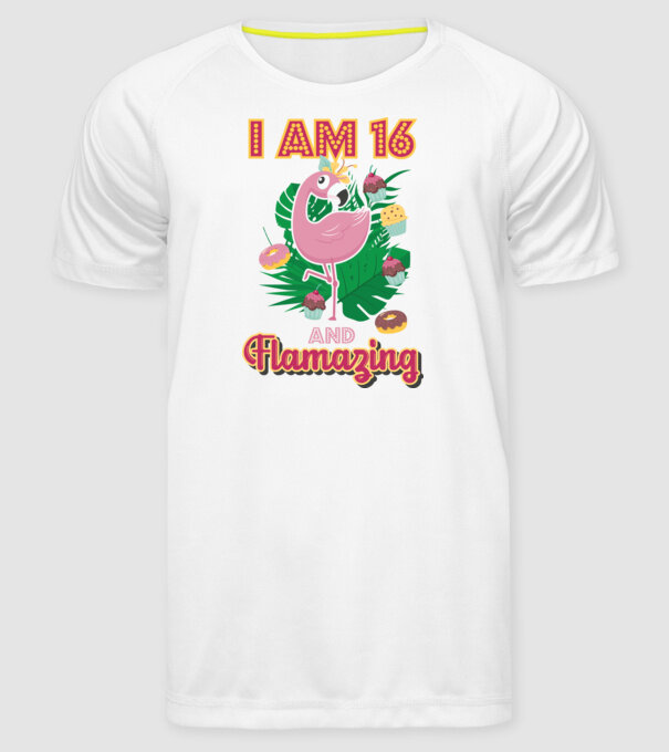FLAMAZING Birthday 16 Years old model alb pe tricou