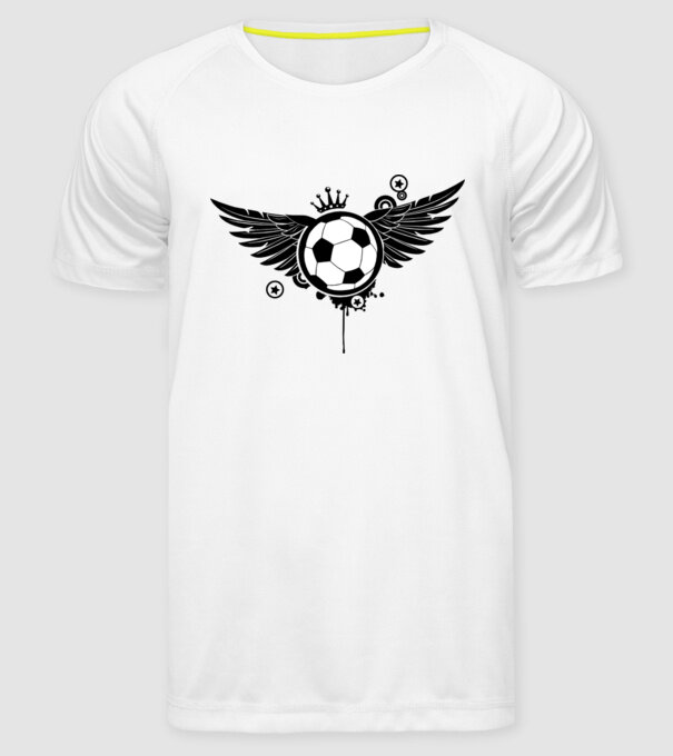 Aripă fotbal model alb pe tricou