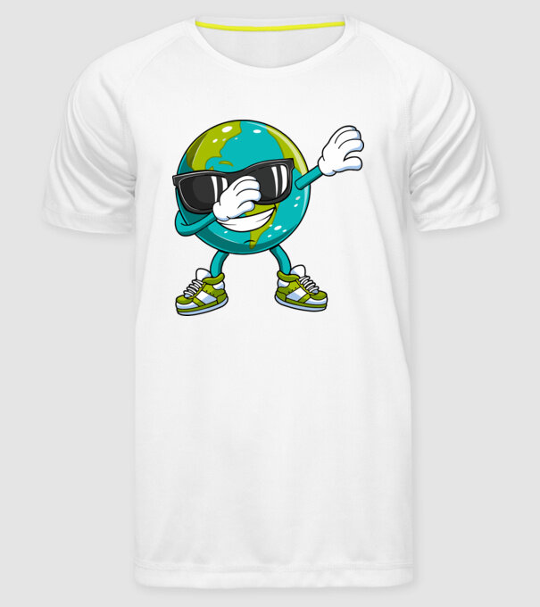 Pământ DAB Ziua Pământului model alb pe tricou