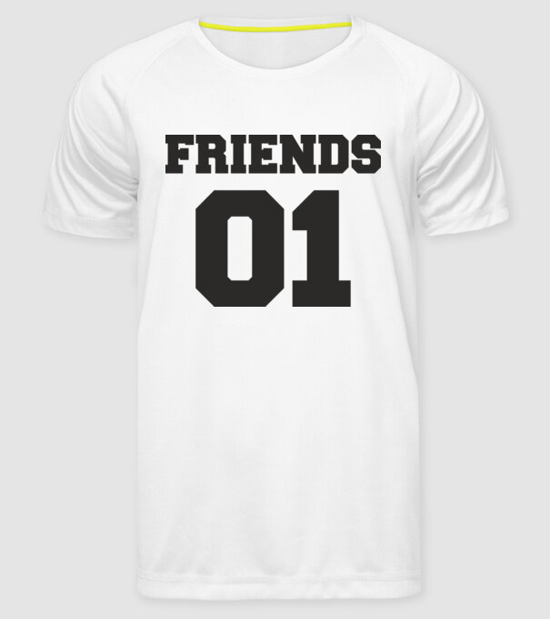 Friends 01 model alb pe tricou