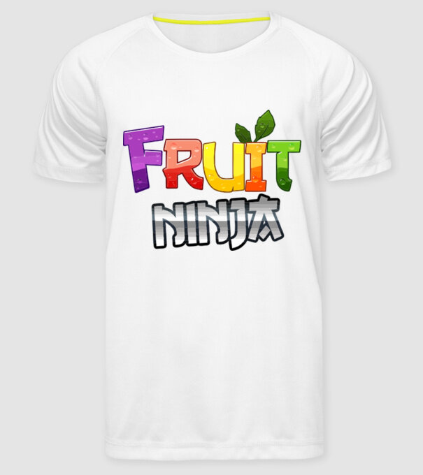 Fruit Ninja model alb pe tricou