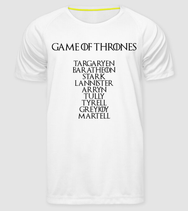 Game of Thrones model alb pe tricou