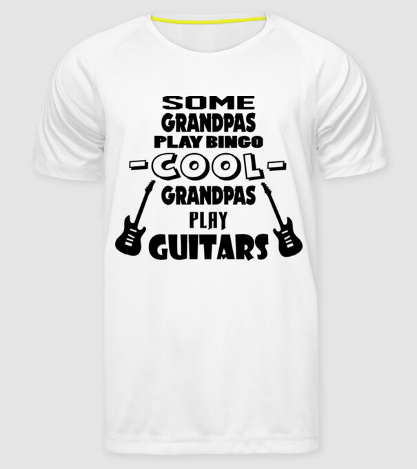 Bunic chitarist model alb pe tricou