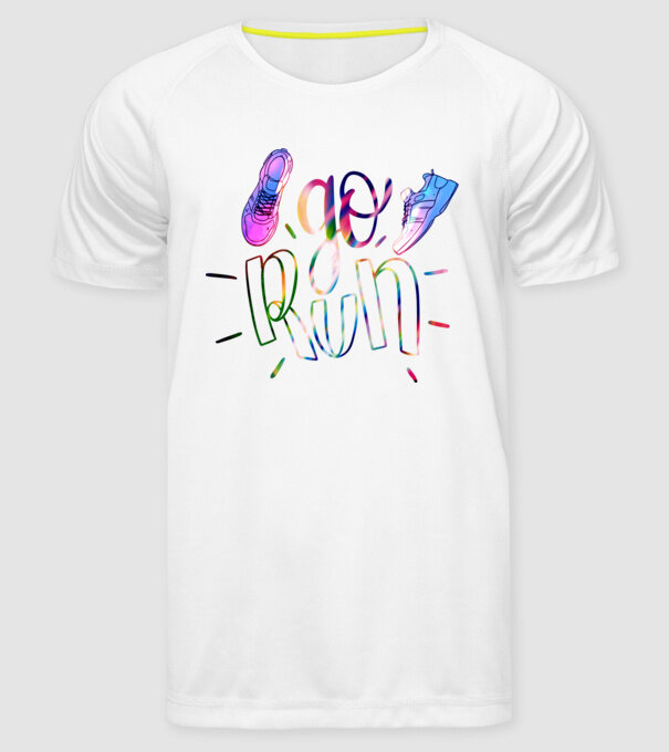 Go run holo model alb pe tricou