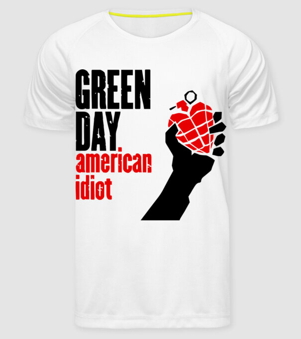 Greenday model alb pe tricou