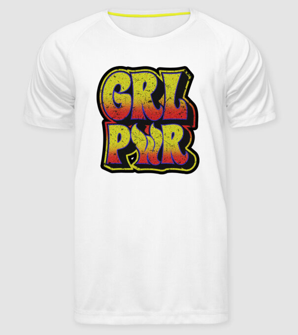 Girl power model alb pe tricou