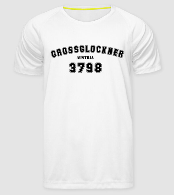 Grossglockner model alb pe tricou
