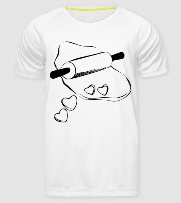 Inimă Frământată model alb pe tricou