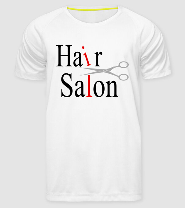 Hair Salon model alb pe tricou