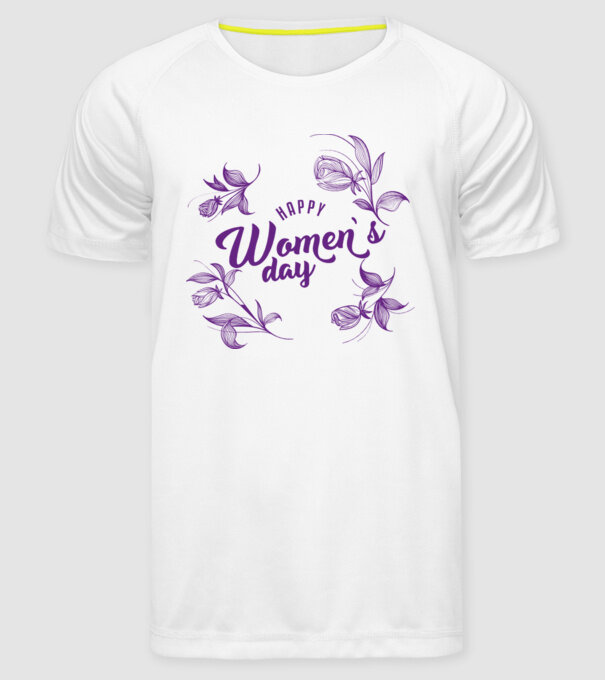 'Happy women''s day' model alb pe tricou