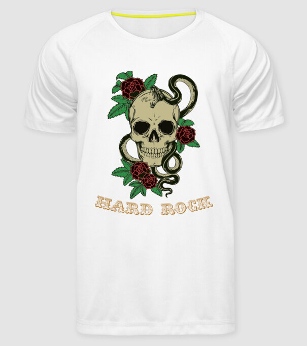 Hard Rock 1 model alb pe tricou