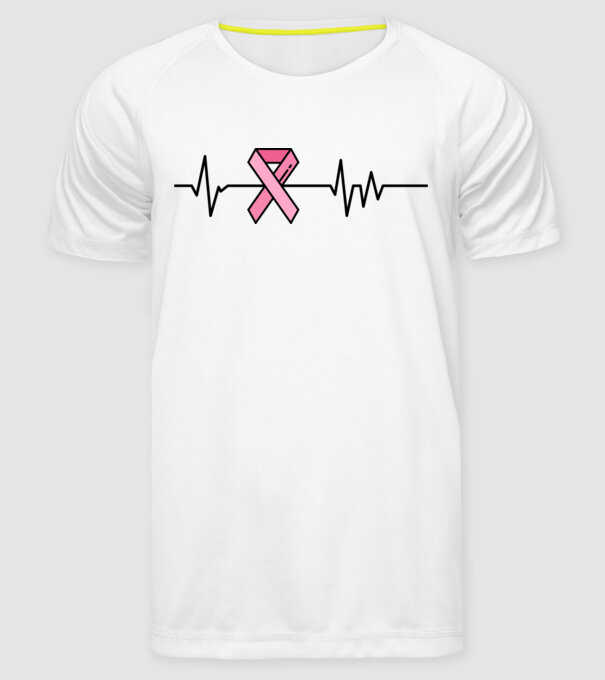 Heartbeat faith model alb pe tricou