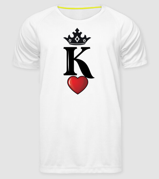Cuplu HeartKing model alb pe tricou