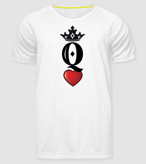 Cuplu HeartQueen model alb pe tricou