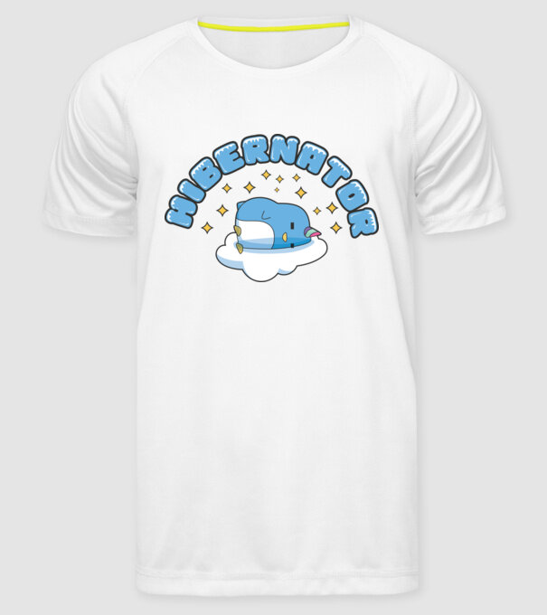 Hibernator model alb pe tricou