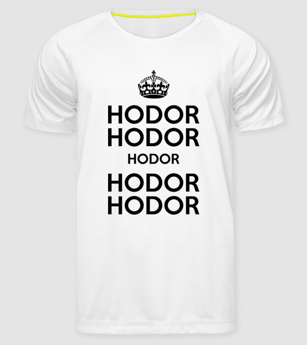Hodor model alb pe tricou