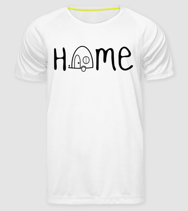 Home model alb pe tricou