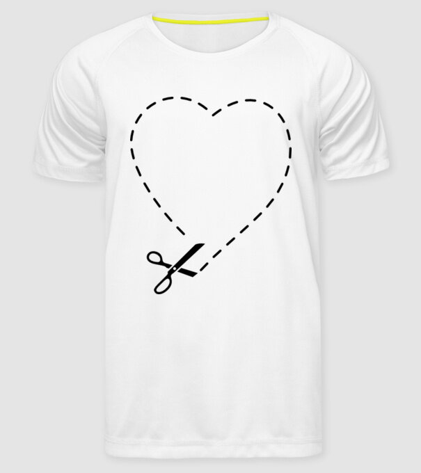 How to cut a Heart model alb pe tricou