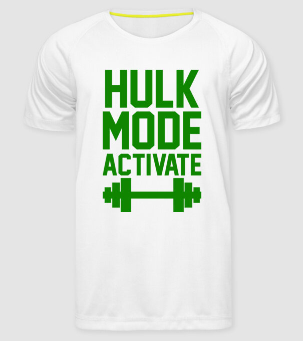 Hulk mode model alb pe tricou