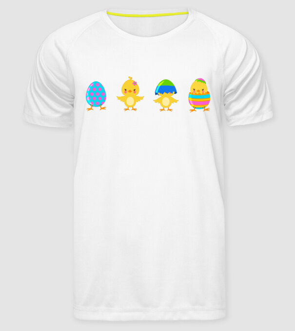 Paște numai pui model alb pe tricou