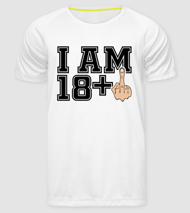 Funny Birthday I am 19 model alb pe tricou