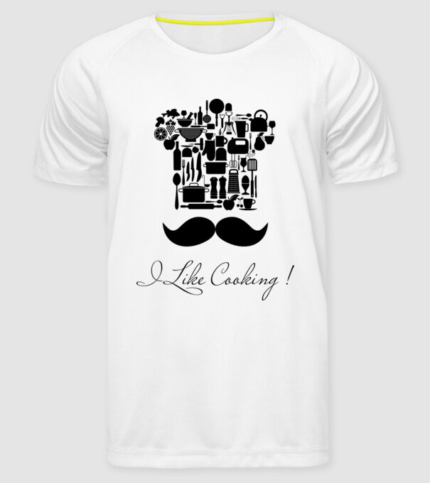 I like cooking! model alb pe tricou