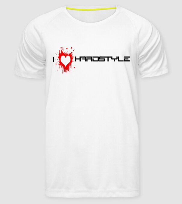 i love hardstyle model alb pe tricou