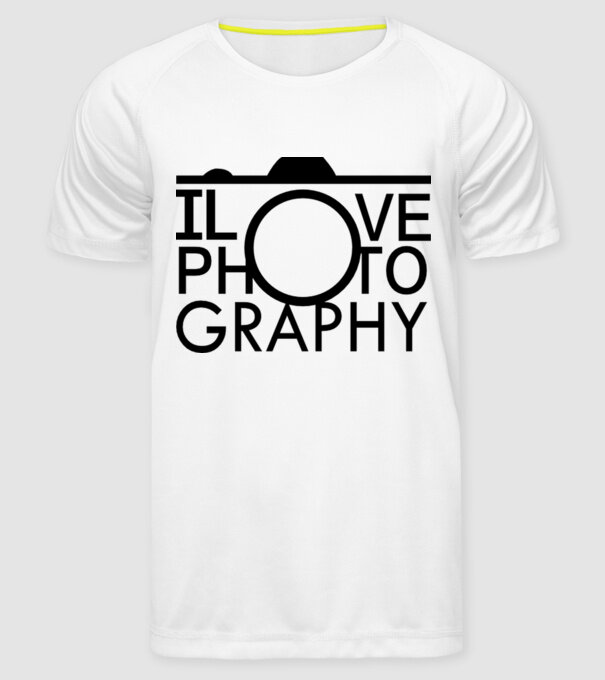 I love photography model alb pe tricou
