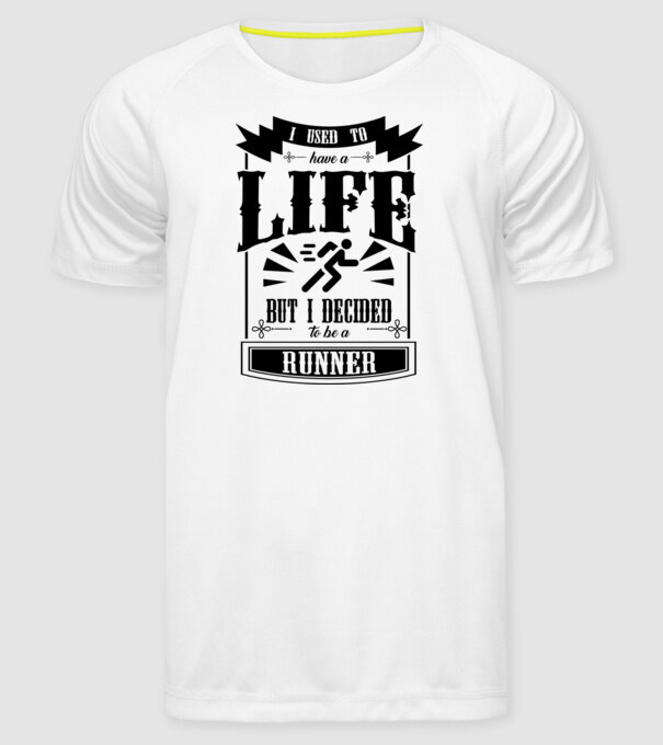 I used to have a life ATLET model alb pe tricou
