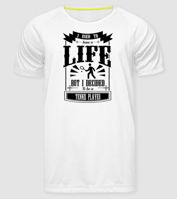 I used to have a life JUCĂTOR TENIS model alb pe tricou