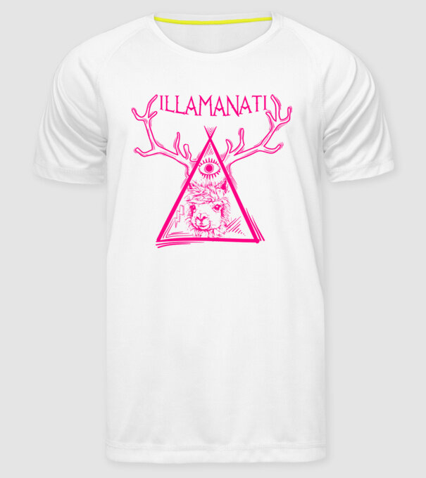Illamanati model alb pe tricou