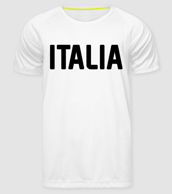 Italia model alb pe tricou