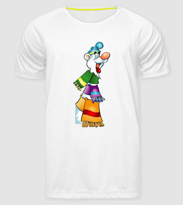 urs polar model alb pe tricou