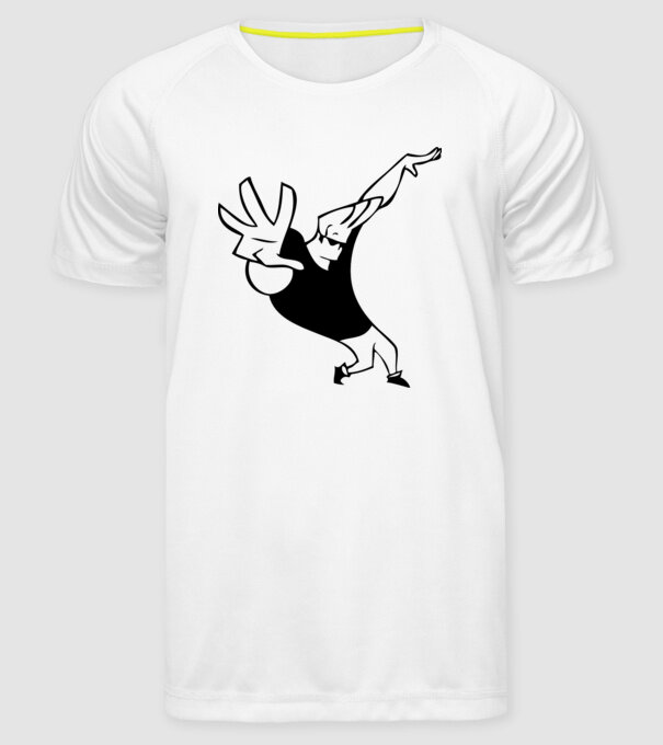 model alb pe tricou