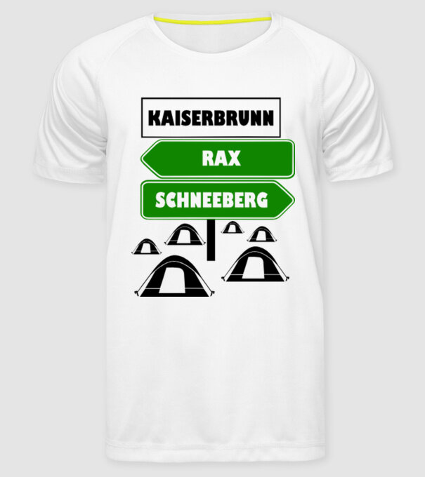 Kaiserbrunn model alb pe tricou