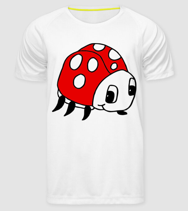 Buburuză model alb pe tricou