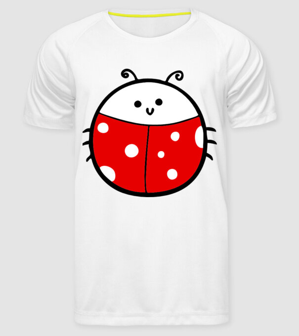 Buburuză model alb pe tricou