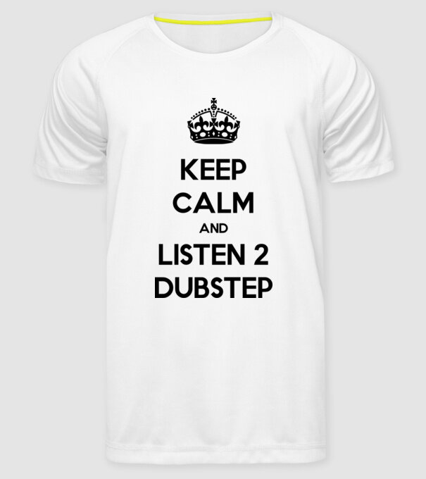 Keep Calm... model alb pe tricou