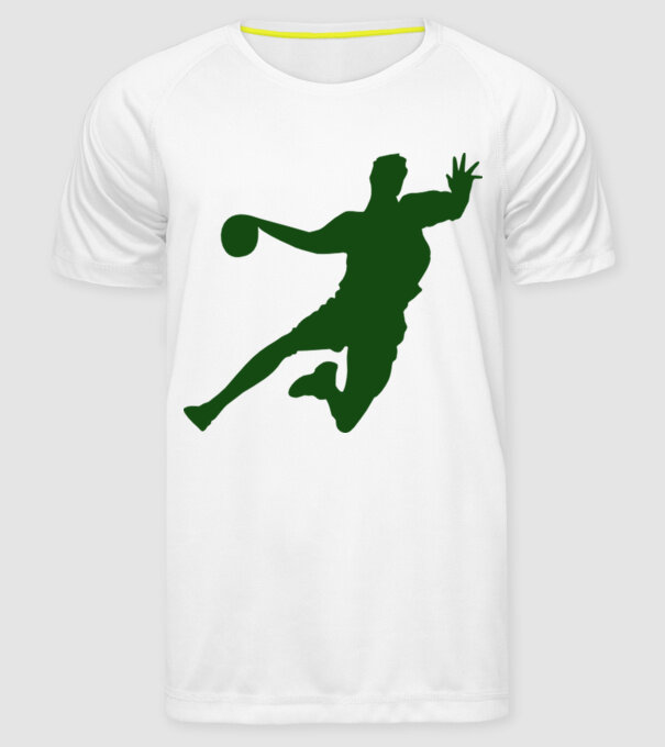 Voleibalist model alb pe tricou