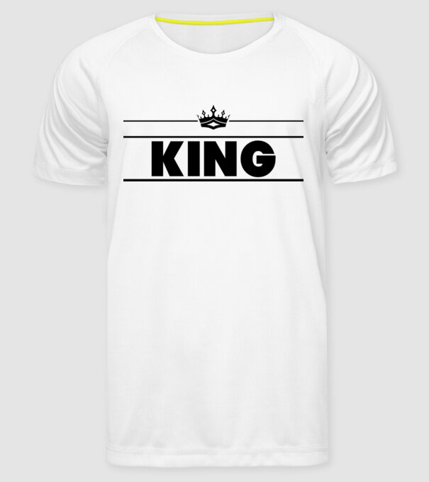 King model alb pe tricou