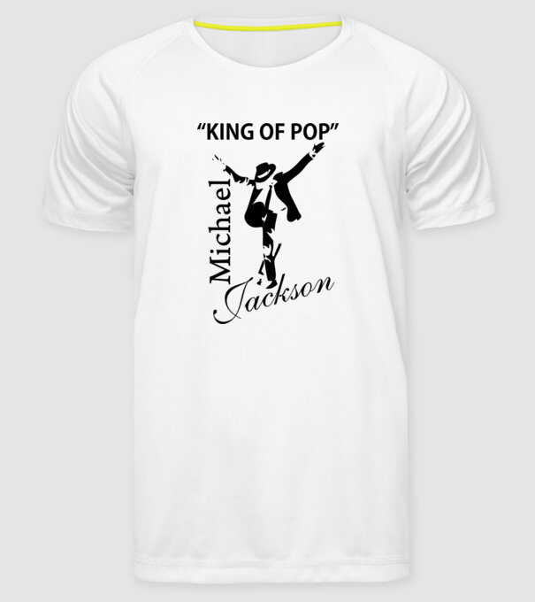 King Of Pop model alb pe tricou