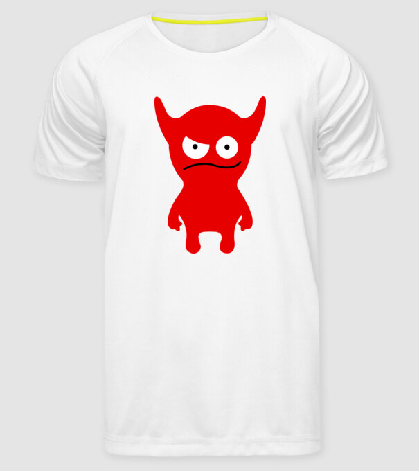 micul diavol model alb pe tricou